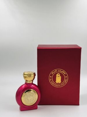 Pink Circle Gold Emblem Glass Perfume Bottle with giftbox, 50ml