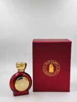 Red Circle Gold Emblem Glass Perfume Bottle with giftbox, 50ml