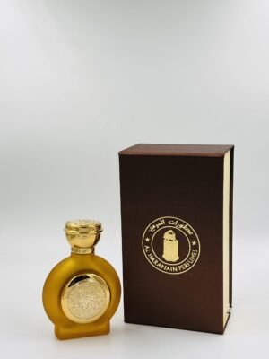 Gold Circle Gold Emblem Glass Perfume Bottle with giftbox, 50ml
