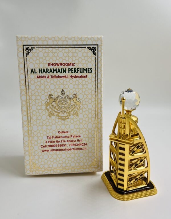 Burj Al Arab Design Refillable Attar Bottle with White Giftbox, 8ml