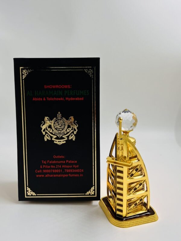 Burj Al Arab Design Refillable Attar Bottle with Black Giftbox, 8ml