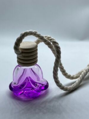 Flower shaped 6 ml car perfume refillable bottle