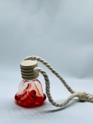 Flower shaped 6 ml car perfume refillable bottle