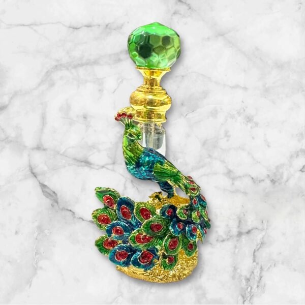 Peacock attar bottle