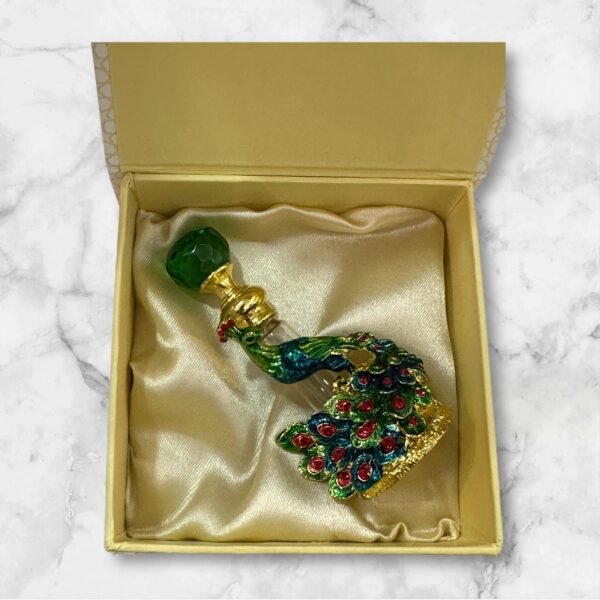 Peacock attar bottle