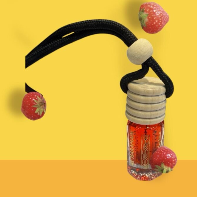 Sweet strawberry car perfume (3 mL refillable bottle.)