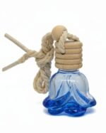 Flower shaped 6 ml car perfume refillable Blue bottle