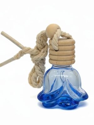 Flower shaped 6 ml car perfume refillable Blue bottle