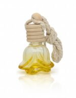 Flower shaped 6 ml car perfume refillable Yellow bottle