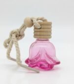 Flower shaped 6 ml car perfume refillable Pink bottle