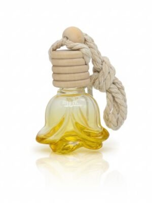 Flower shaped 6 ml car perfume refillable Yellow bottle